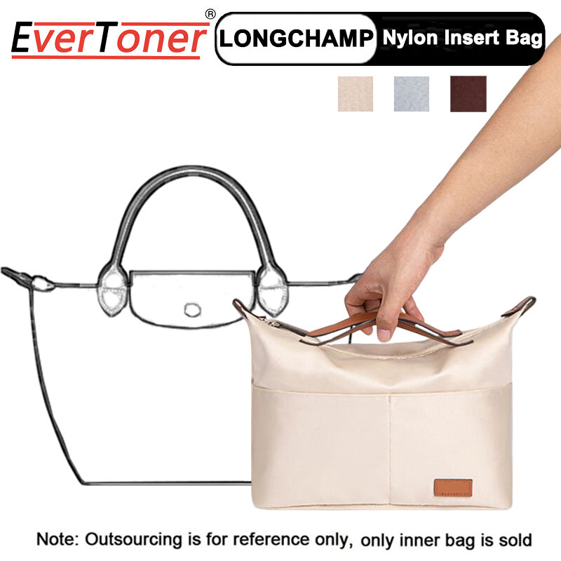 EverToner Nylon Insert Organizer For Longchamp LE PLIAGE Bag Womens Luxury Handbags Light Travel Inner Purse Portable Makeup Bags Shaper