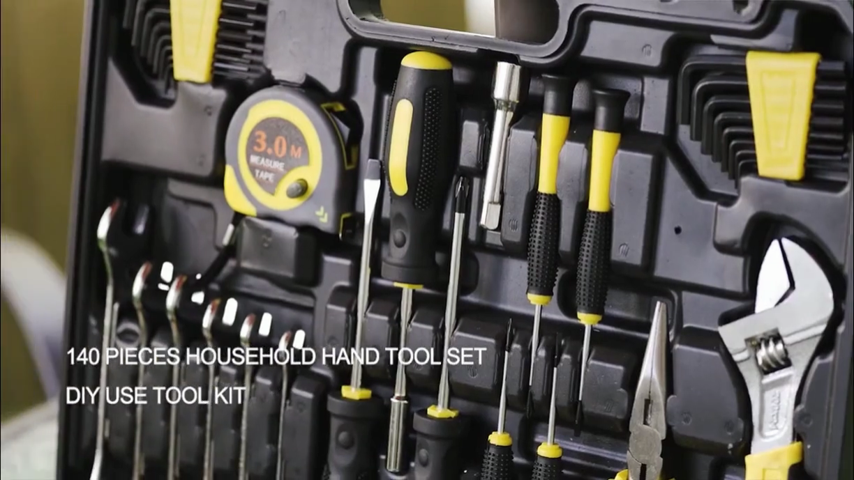 KEELAT 108 Pcs Toolbox Set Home Tool Kit For DIY and Quick Repairs Home Basic Tool Box Set Tools Set Spanar Box Set 工具箱螺丝刀钳子扳手锤子