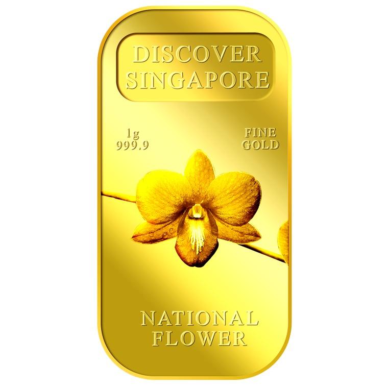 Puregold Singapore 1G National Flower Gold Bar 999.9