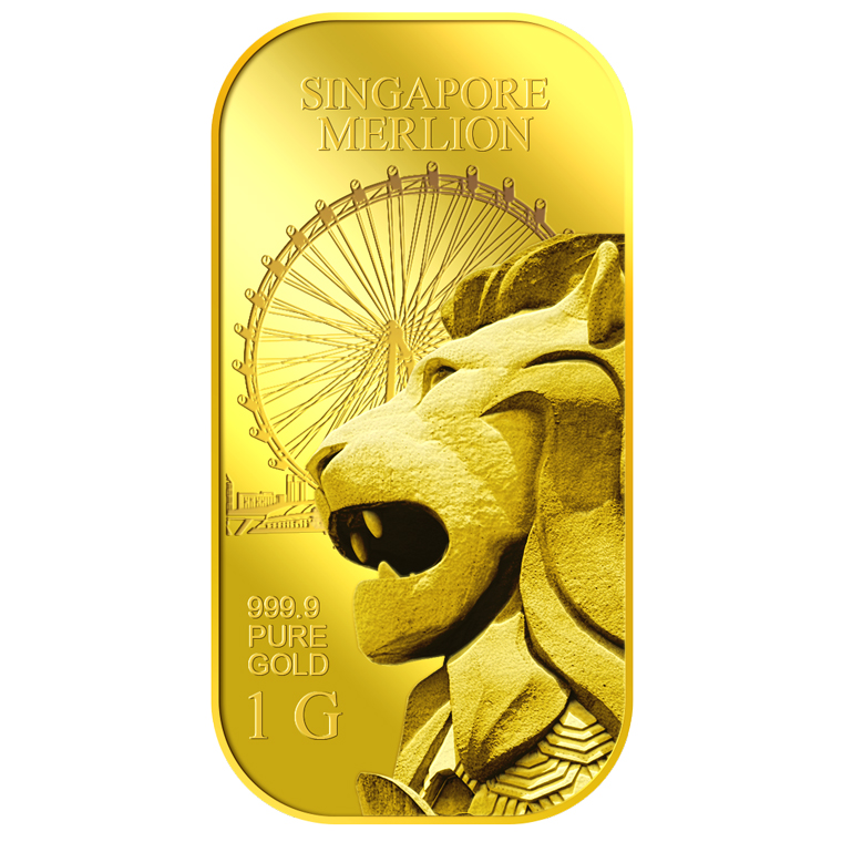 Puregold 1g SG Merlion Flyer 999.9 Fine Gold Bar