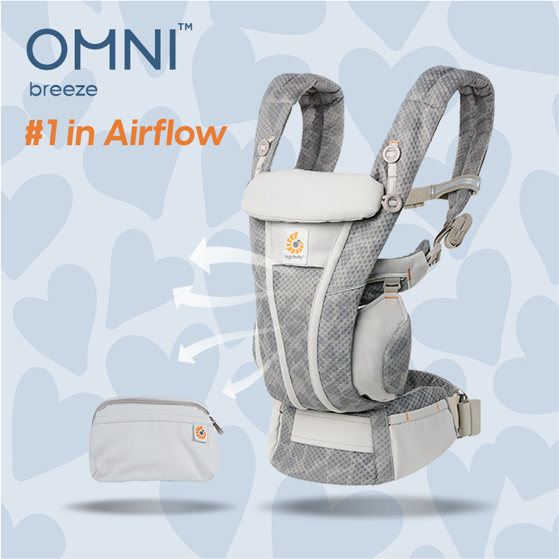 [Online Exclusive] Ergobaby Omni Breeze Baby Carrier - Reach for the Stars / Heart 2 Heart