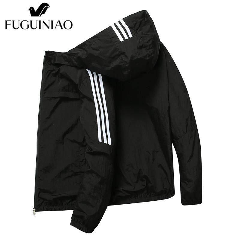 FGN/FUGUINIAO Men's Summer Skin Clothing Sports Windbreaker Thin Coat Short Hooded Sunscreen Clothing Female Free Shipping