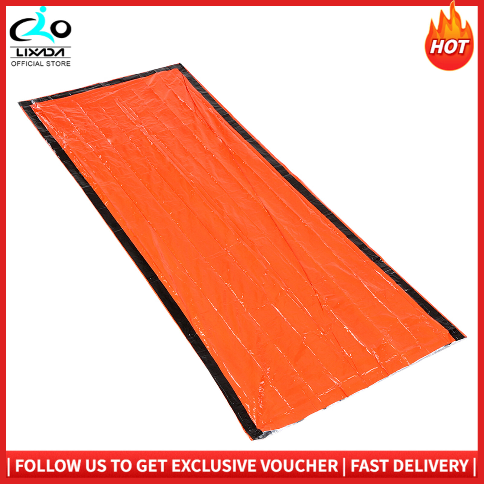 Portable Lightweight Outdoor Emergency Sleeping Bag with Drawstring Sack for Camping Travel Hiking