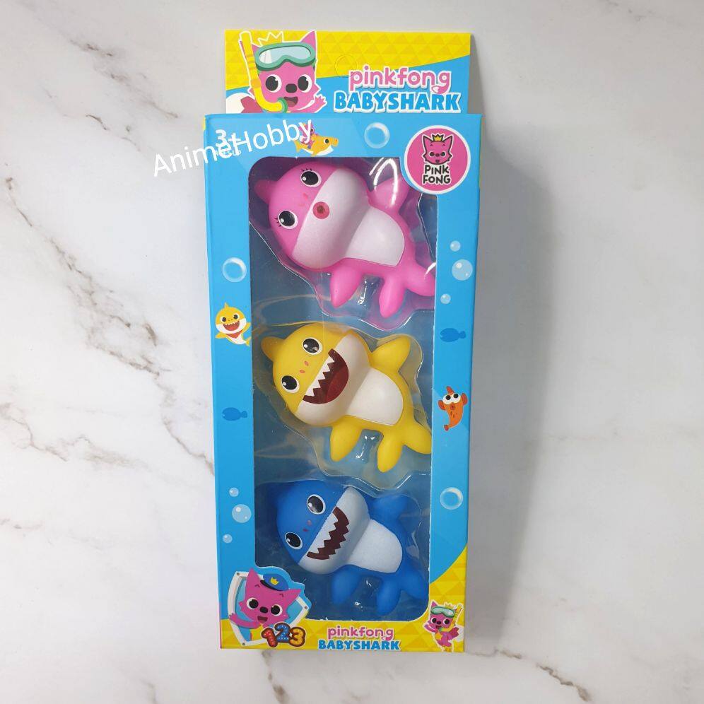 Pwja Baby Shark Pinkfong Kids Bath Toys 3 and 1 Gift Box/cute Baby Shark Mini Figure Toys 1yxi