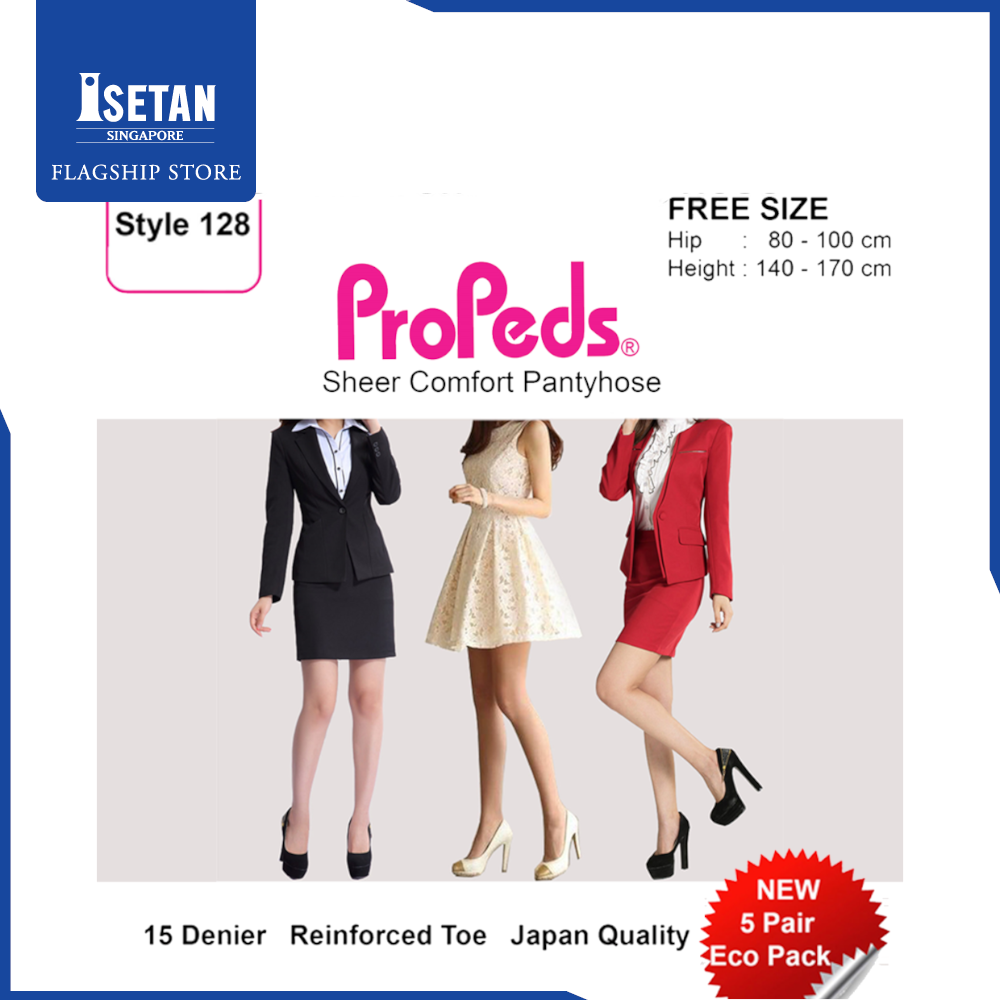Propeds Best Selling Eco-pack 5 pair pack(128) Japan Quality Pantyhose Stocking Compression Free Size