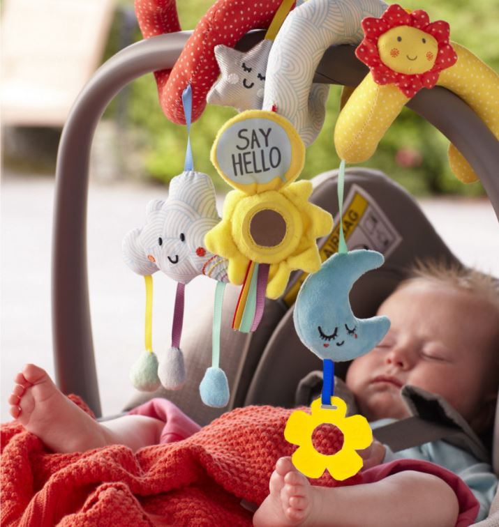 Spiral and Travel Activity Hanging Toy Stroller Travel Toy Arch Stroller Toys Car Seat Hanging Toys Bed Crib Hanging Toys