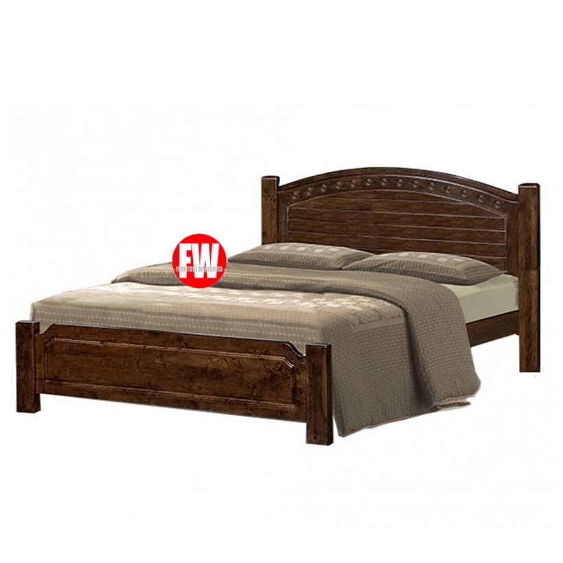 Miya Solid Wooden Bed Frame / Queen or King Size Wood Bedframe