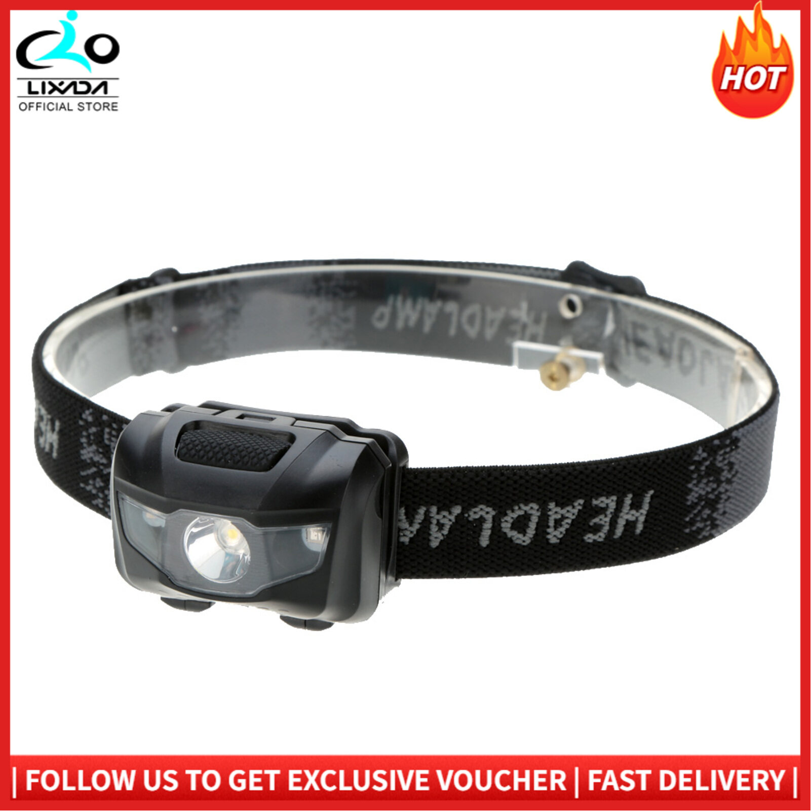 3W Lightweight Water Resistant L-ED Headlight Fishing Light Outdoor Lighting L-ED Camping Headlamp