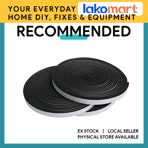 Single Self-Adhesive Gasket Foam Tape Doors Windows Sound Proof Weatherstrip