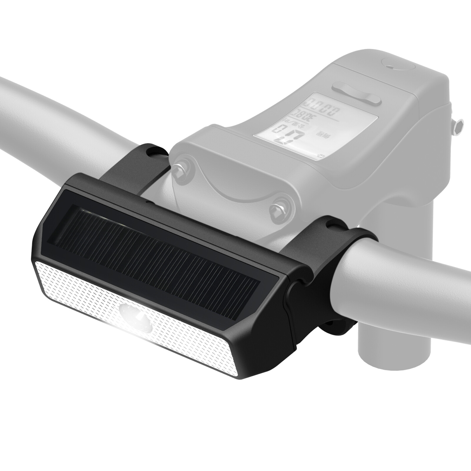 LIXADA Waterproof Solar Panel Bike Front Light Automatic Generation Bicycle Head Light Intelligent Induction LE-D Cycling Light for Mountain Road Bikes