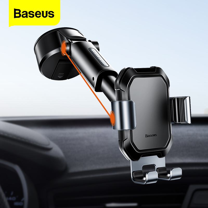 Baseus Gravity Car Holder Stand for 4.7-6.5 Mobile Phone 360 Degree Strong Suction Cup Car Mount Holder for iPhone 14 13 Pro 12 Xiaomi 9 Dasboard Car Holder Stand