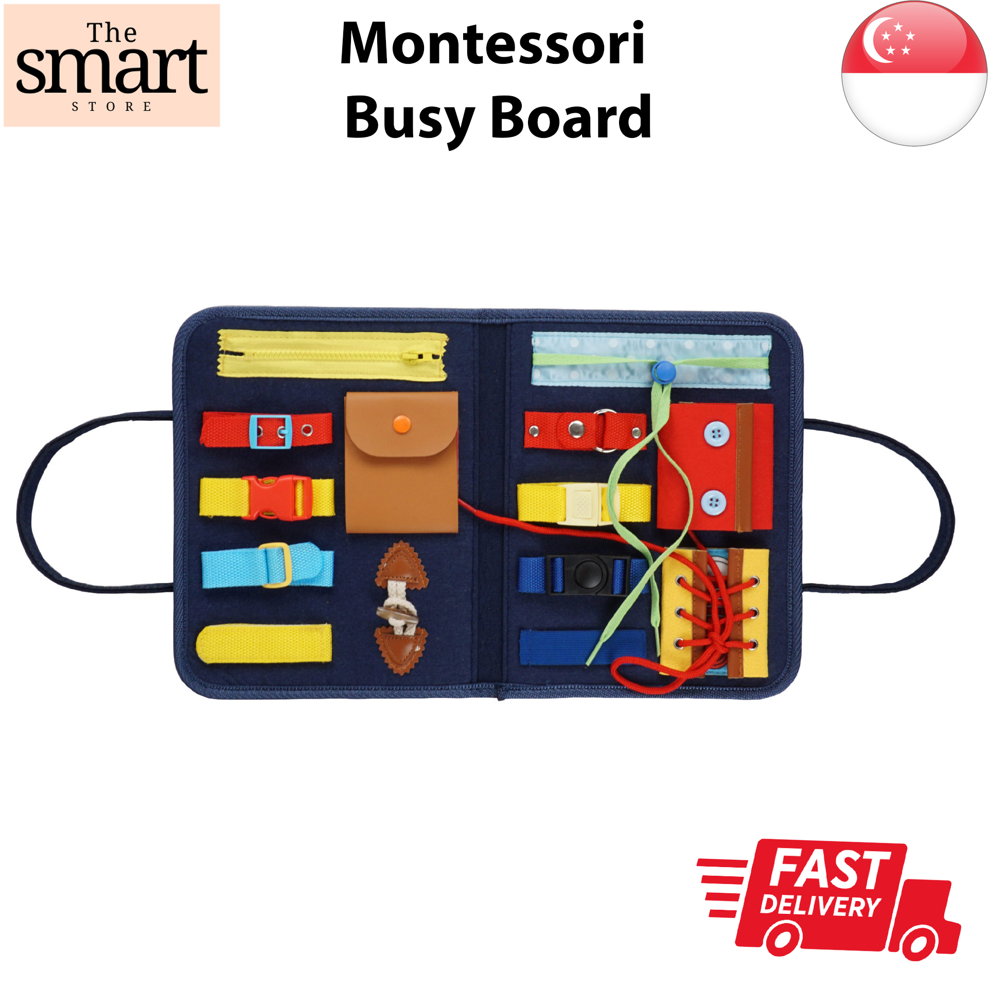 [SG SELLER] Busy Board Montessori  Sensory Toys for Toddlers Early Education Activity Toys for Basic Skills Learning