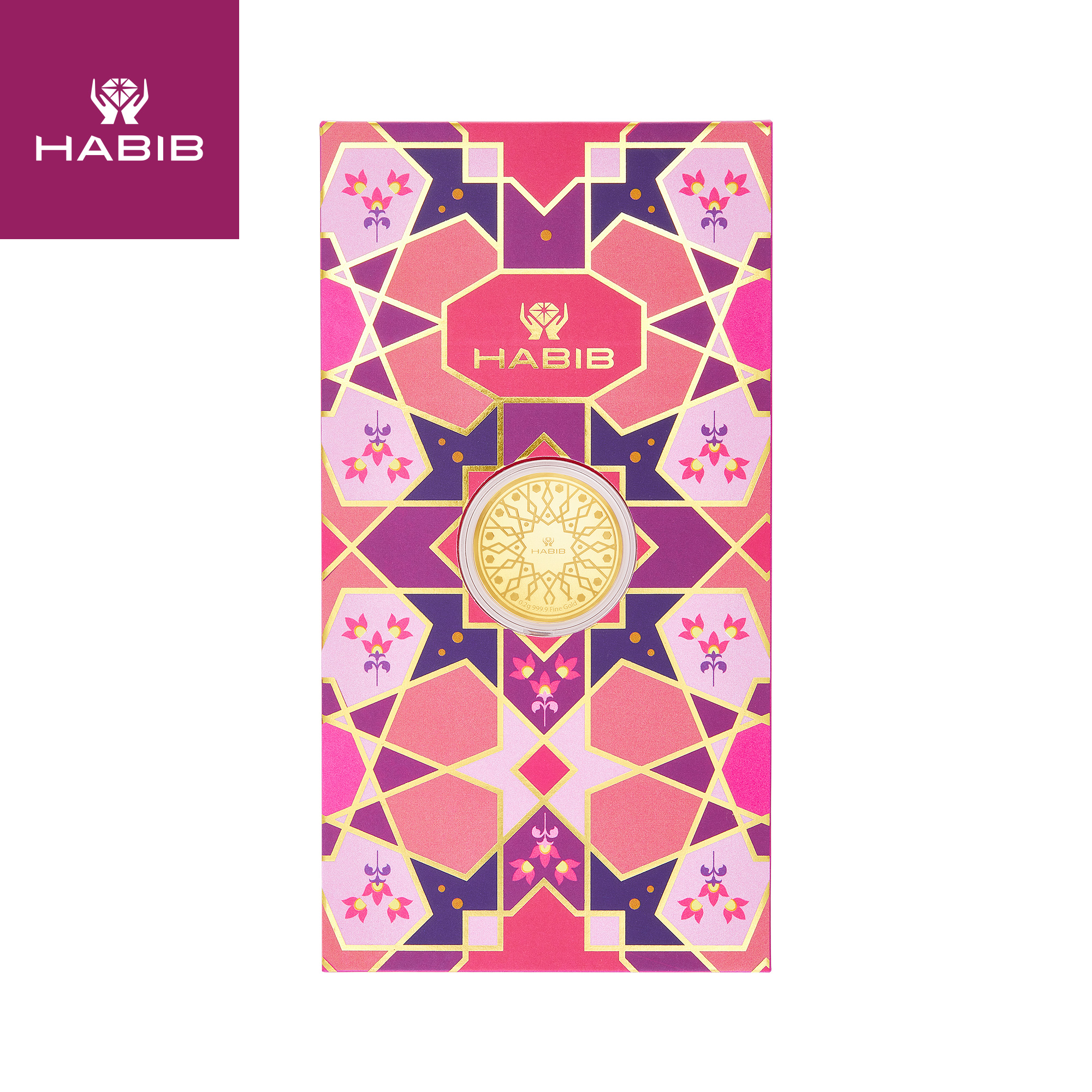 HABIB Arabesque (Purple) 999.9 Gold Wafer Coin (0.20G)