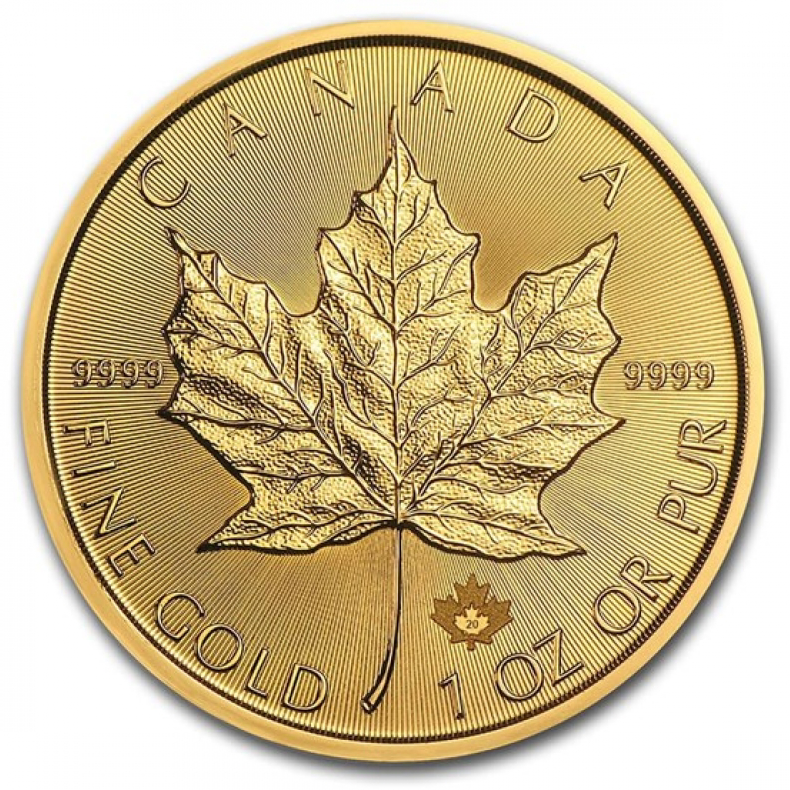 Canadian Maple Leaf 1 oz Gold Coin (with FREE acrylic case)