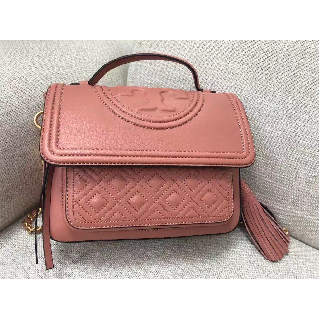 hot sale authentic tory burch bags women   Tory burch 720 sheepskin tassel chain bag girl's side backpack leather BAG tory burch official store