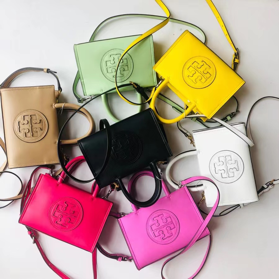 hot sale authentic tory burch bags women   Tory Burch Eco Ella Series Bio 7-Color Mini/Small Sizes Tote Bag Shoulder Bag Messenger Bag tory burch offi