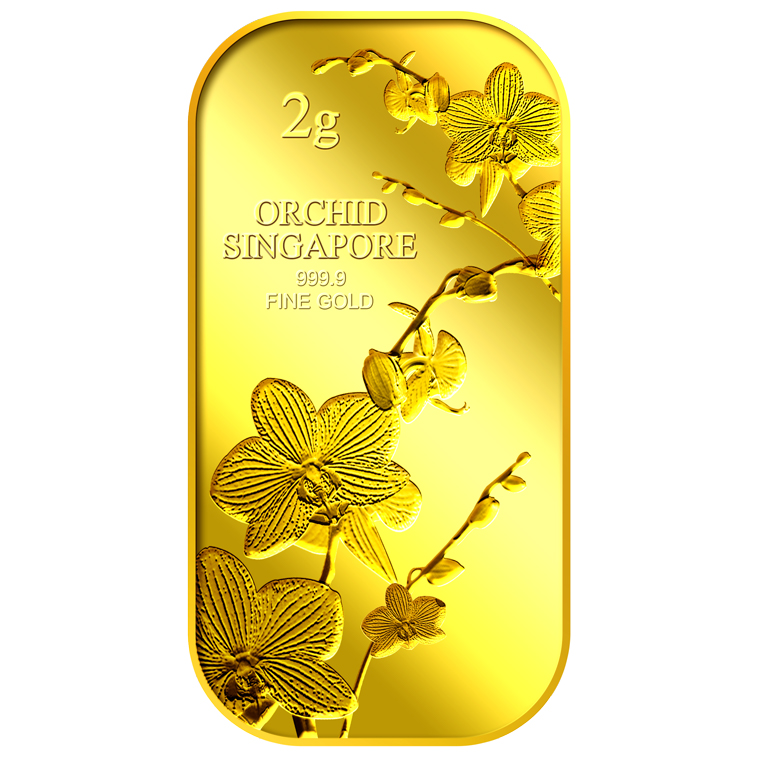 Puregold 2g SG Orchid (Series 1) 999.9 Pure Gold Bar