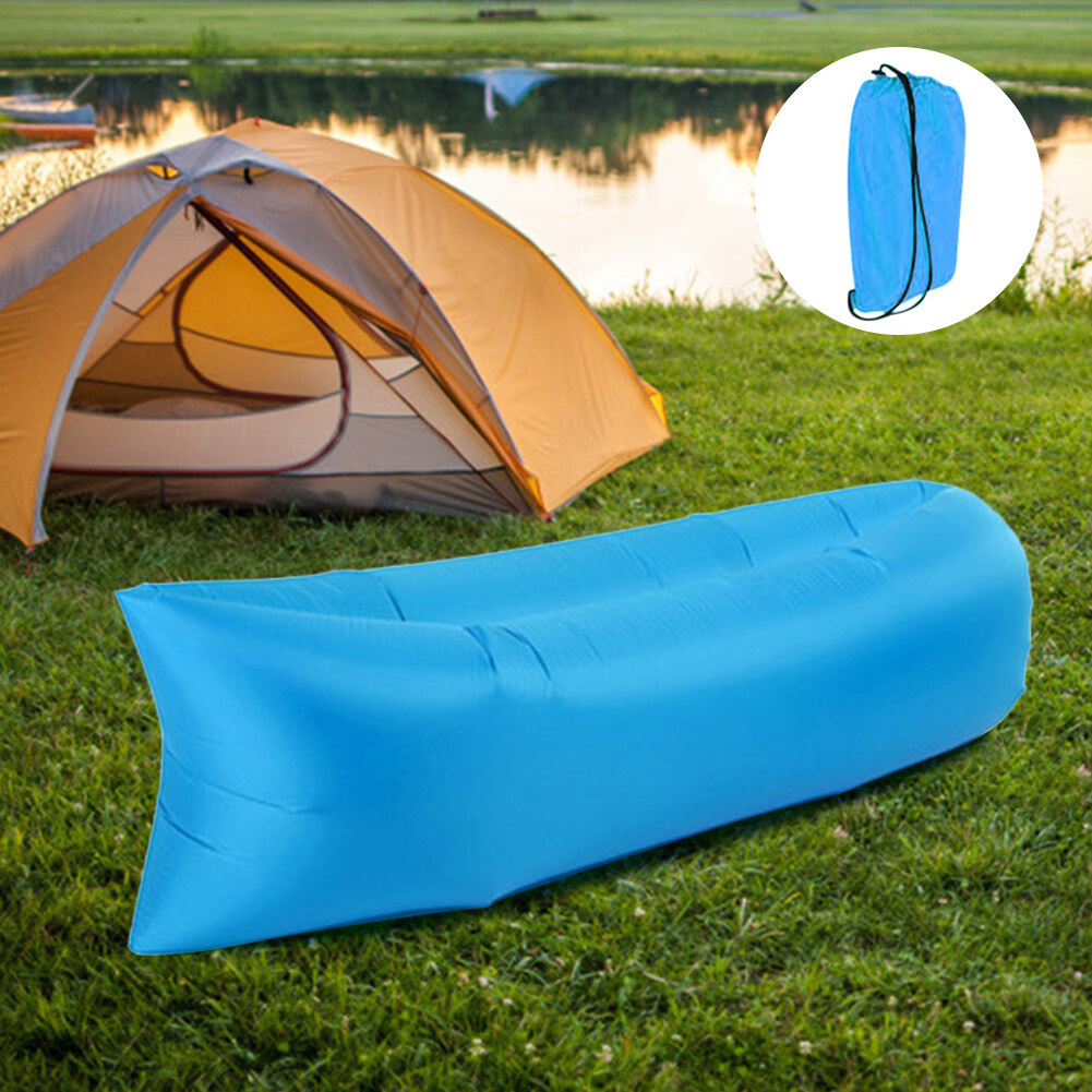 Polyester Camping Sleeping Bed Waterproof Foldable Inflatable Loungers Chair Leakproof Lightweight Smooth Tear-resistant for Pool Beach Party
